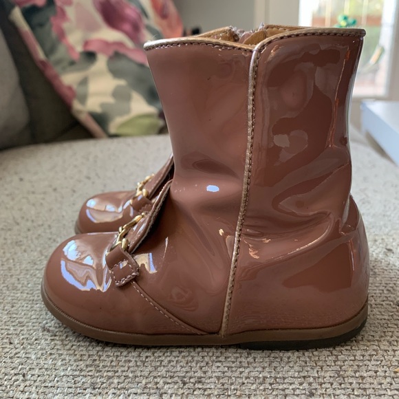 Leather boots for little girls size 4 - Picture 5 of 9